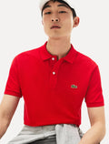 Polo Lacoste Masculina Slim Fit Petit Piquet Vermelha