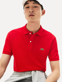 Polo Lacoste Masculina Slim Fit Petit Piquet Vermelha