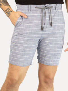 Bermuda Calvin Klein Masculina Elástico Listras Azul Mescla