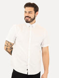 Camisa Aramis Masculina Slim Algodão Textura Listrada Branca