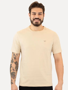 Camiseta Calvin Klein Jeans Naturals Outline CK Logo Cáqui Claro
