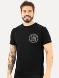Camiseta Tommy Hilfiger Masculina Columbus H Roundle Logo Preta