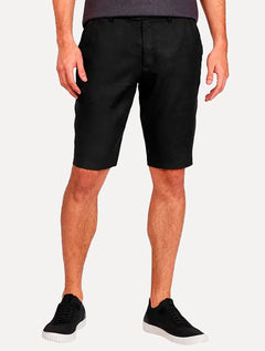 Bermuda Aramis Masculina Sarja Chino Cós Chambray Preta