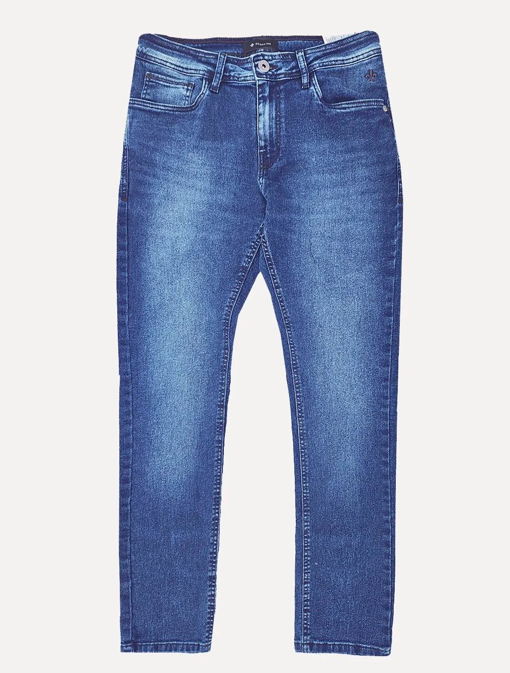 Calça Dudalina Jeans Masculina Slim Stretch Azul Médio