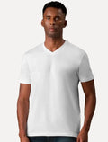 Camiseta Calvin Klein Jeans Masculina Gola V Essentials Logo Lateral Branca