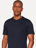 Camiseta Dudalina Masculina V-Neck Regular Blue Icon Azul Marinho