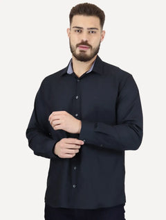 Camisa Dudalina Masculina Comfort Tricoline Lisa Azul Marinho