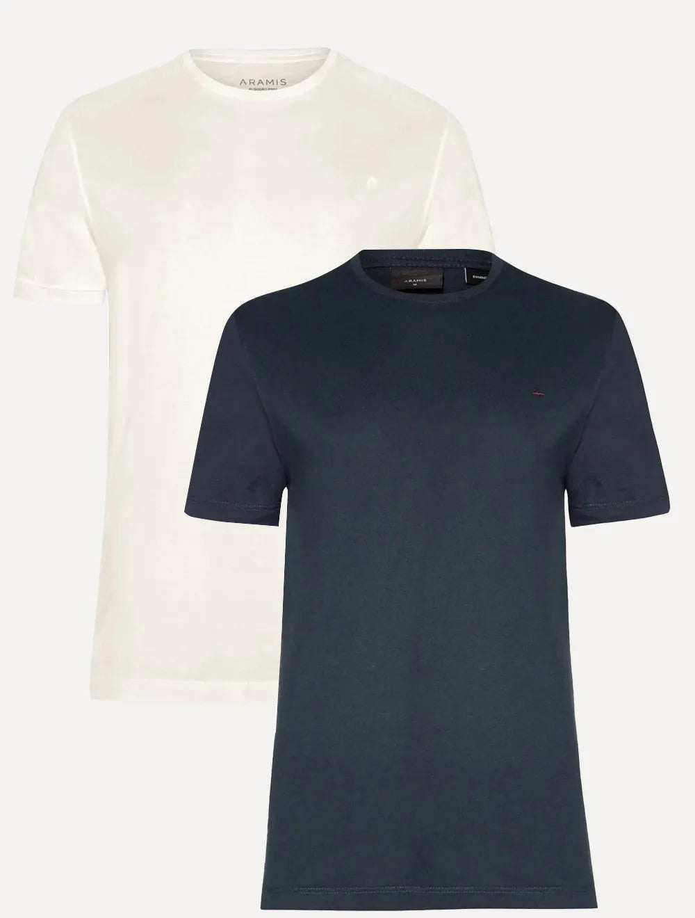 Kit Camisetas | Aramis Basic Logo Azul Marinho/Off White