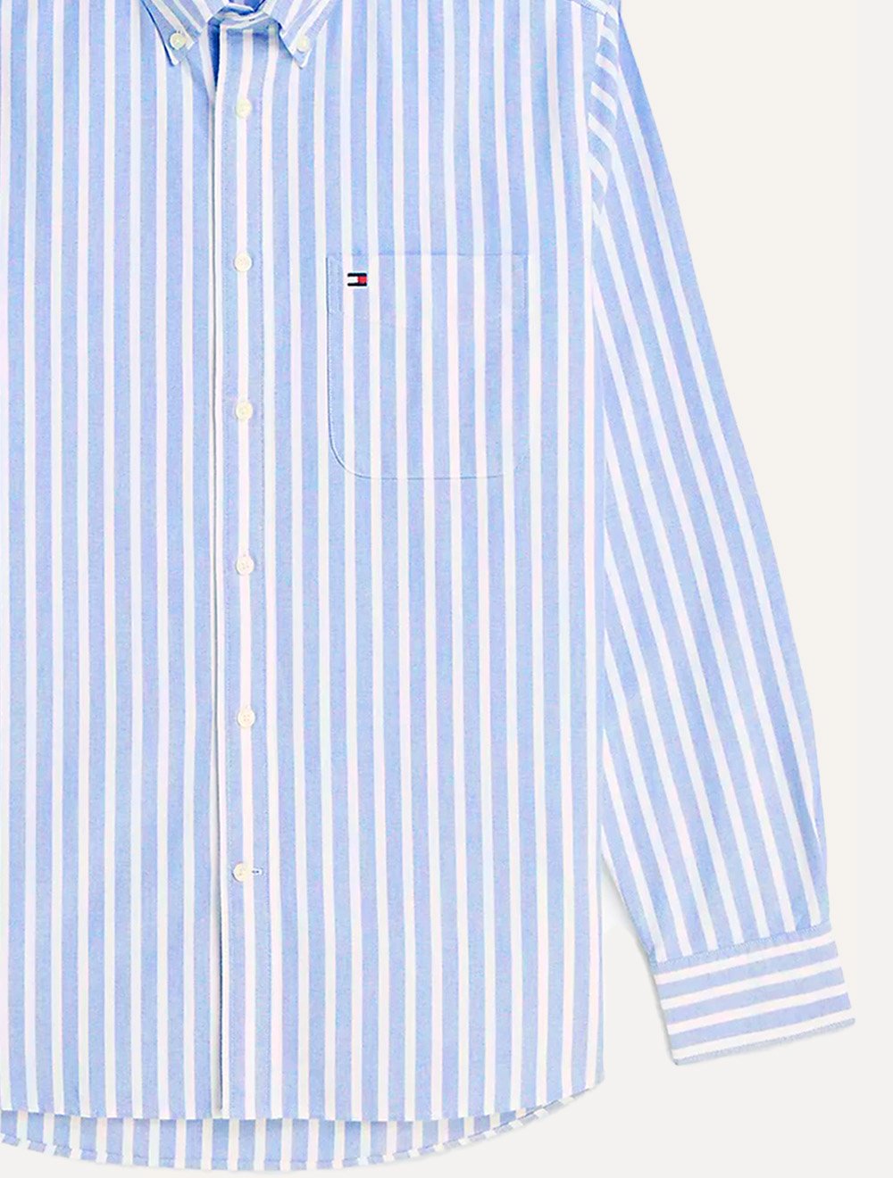 Camisa Tommy Jeans Masculina Regular Oxford Striped Azul