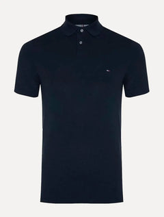 Polo Tommy Hilfiger Masculina Regular Piquet 1985 Azul Escuro