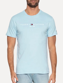 Camiseta Tommy Hilfiger Masculina Core Logo Tee Azul Claro