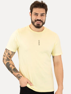 Camiseta Calvin Klein Jeans Masculina Vertical Mirror Amarela
