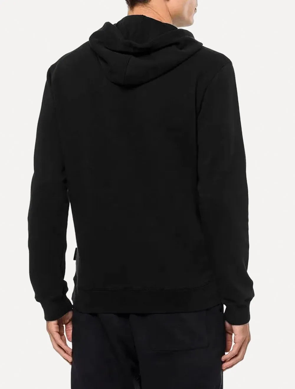 Moletom Calvin Klein Jeans Masculino Hoodie CKJ Logo Manga e Etiqueta Preto