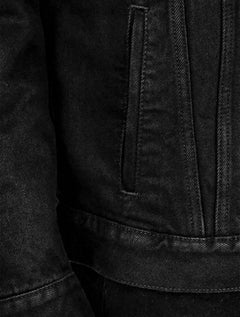 Jaqueta Jeans Levis Masculina Sherpa Trucker Preta