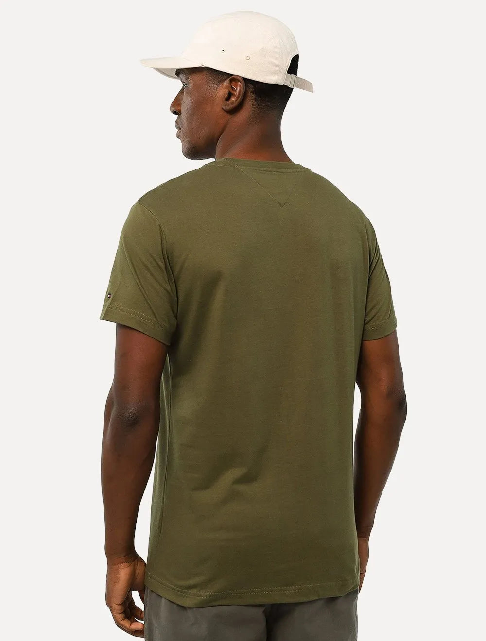 Camiseta Tommy Hilfiger Masculina Monotype Roundle Logo Verde Militar