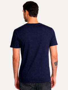 Camiseta John John Masculina Slim Fit Simple Azul Marinho