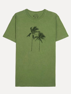 Camiseta Osklen Masculina Slim Stone Coconut Tree Verde