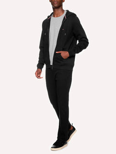 Moletom Tommy Hilfiger Masculino Flag Logo Zip-Through Hoody Preto