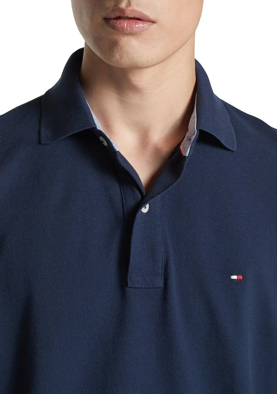 Polo Tommy Hilfiger Masculina Coupe Sur Ivy Azul Marinho