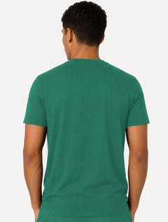 Camiseta Individual Masculina Slim Pima Soft Touch Logo Verde