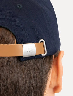 Boné Lacoste Gabardine Big Croco Azul Marinho