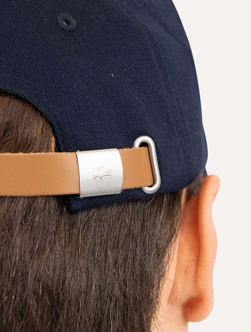 Boné Lacoste Gabardine Big Croco Azul Marinho