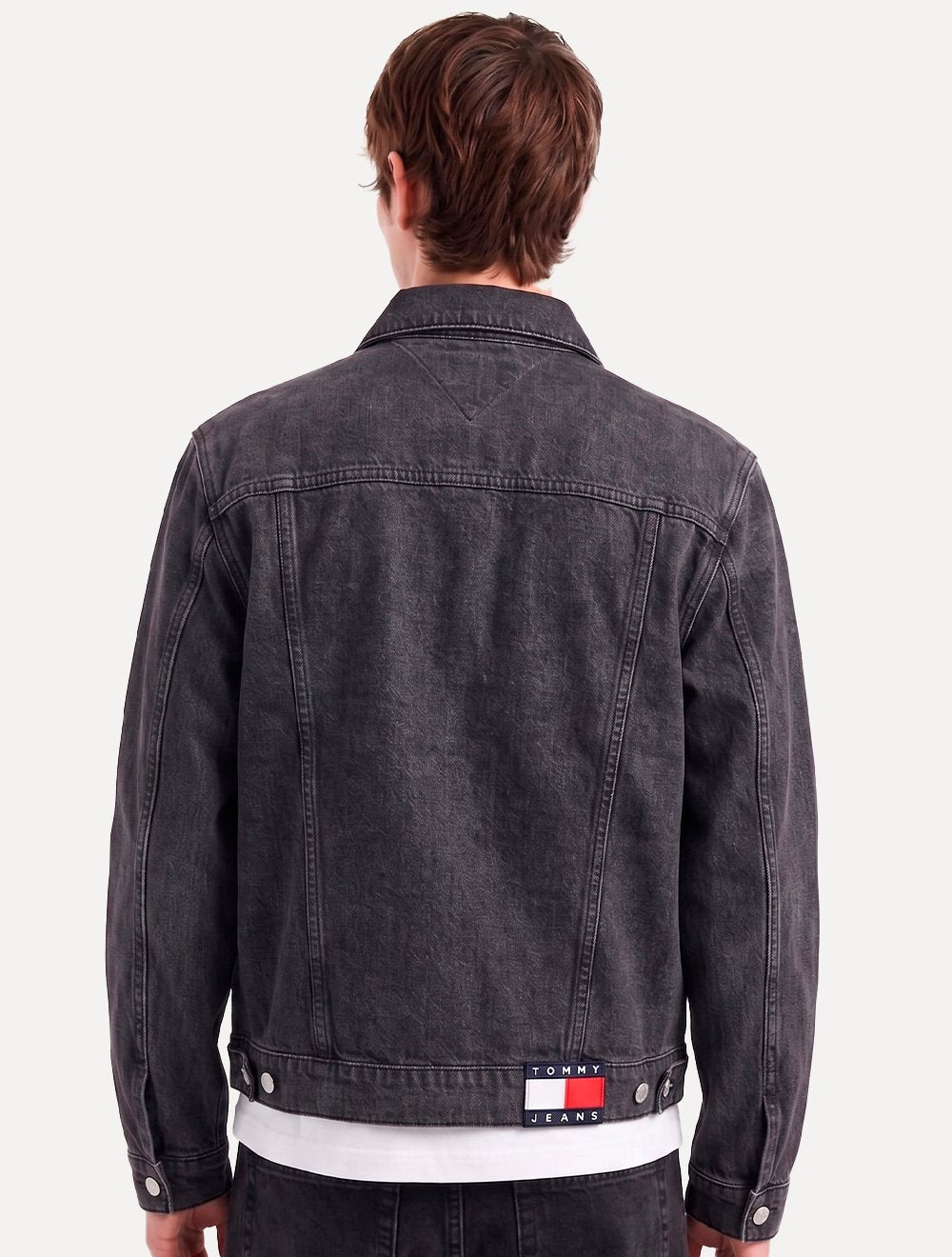 Jaqueta Tommy Jeans Masculina Regular Ryan Trucker Cinza