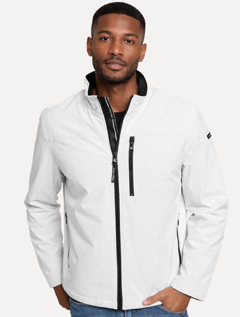 Jaqueta Calvin Klein Masculina Soft Shell Fur Branca