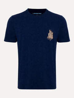 Camiseta Dudalina Masculina Essentials City Azul Marinho
