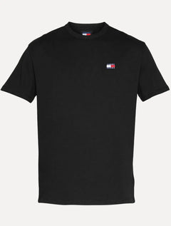 Camiseta Tommy Jeans Masculina Regular Flag Badge Tee Preta