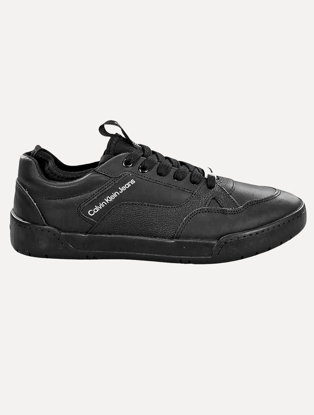 Tênis Calvin Klein Jeans Masculino Couro Basket Unicolor Preto