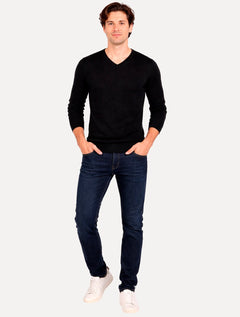 Blusa Aramis Masculina Tricot Gola V Preta