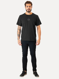 Camiseta Ellus Masculina Cotton Fine Timeless Classic Preta