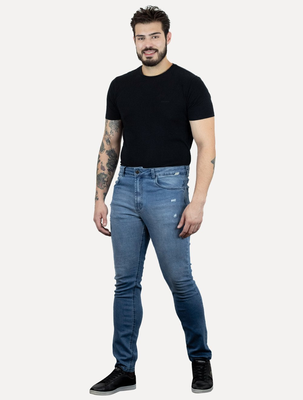 Calça John John Masculina Skinny Davos Azul Médio