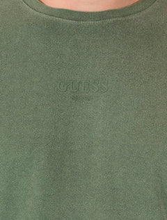 Camiseta Guess Masculina Rubber Est.1981 Stoned Verde Militar