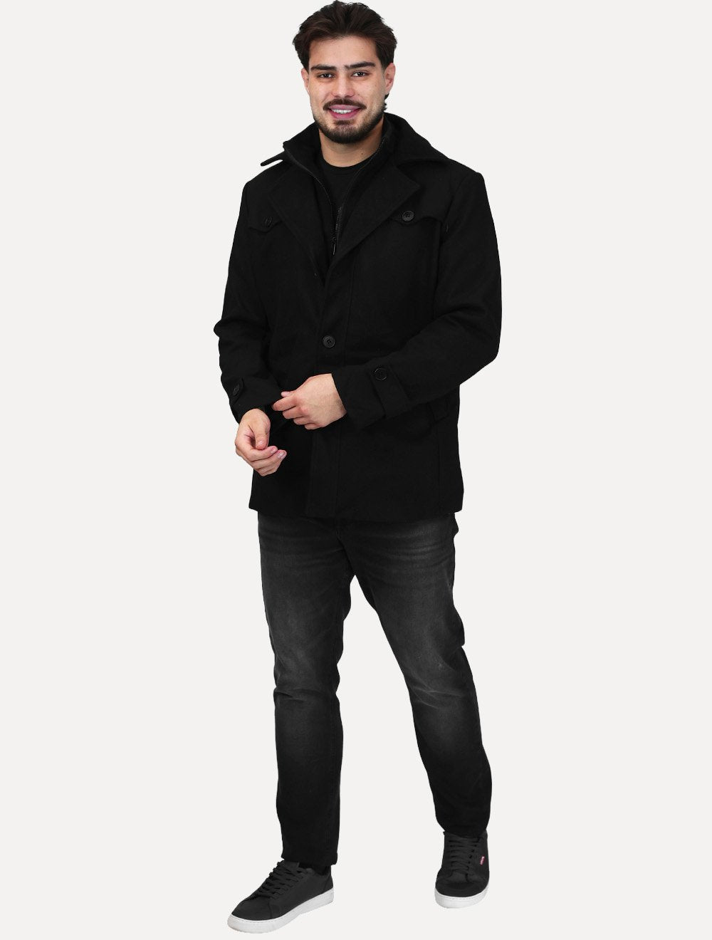 Casaco Dixen Blazer Gola Removível Preto