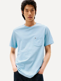 Camiseta Tommy Jeans Masculina Regular Pocket Azul Claro