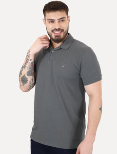 Polo Aramis Masculina Basic Piquet Light Logo Grafite
