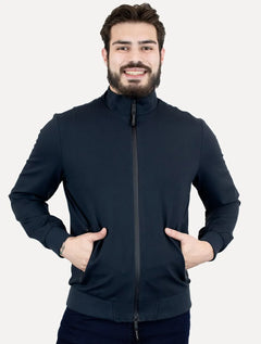Jaqueta Aramis Masculina Malha Bomber Azul Marinho