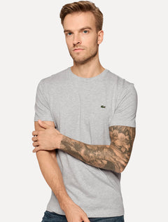 Camiseta Lacoste Masculina Jersey Pima Cotton Cinza Mescla