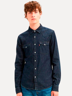 Camisa Levis Masculina Jeans Classic Western Standard Escura