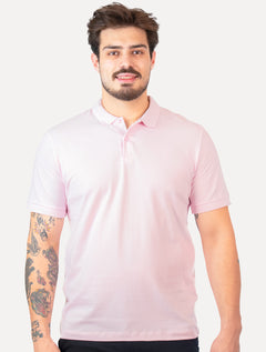 Polo Forum Masculina Piquet Basic Rosa Claro