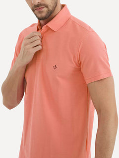 Polo Dudalina Piquet Essentials Cotton Rosa Médio