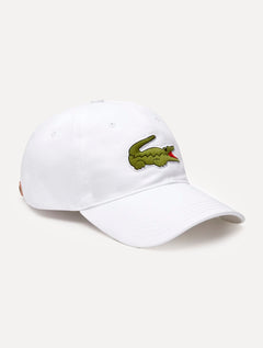 Kit Lacoste | Masculino Camiseta Pima Cotton e Boné Gabardine Big Croco Branca