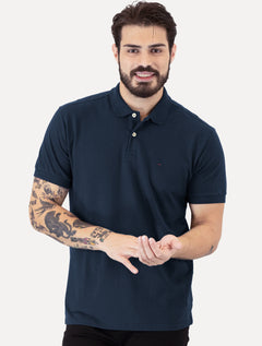 Polo Aramis Masculina Piquet Inner Detail Dark Azul Marinho