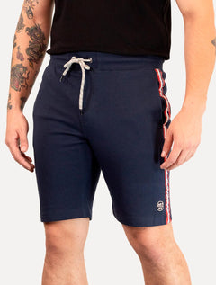 Bermuda Aeropostale Masculina Moletom Side Sash Colors A87/NY Azul Marinho