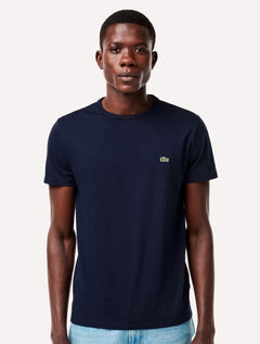 Kit Camisetas Lacoste | Masculinas Jersey Pima Cotton Preta/Azul Marinho 2UN