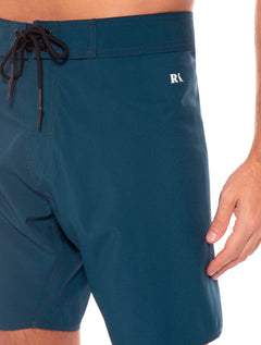 Bermuda Reserva Masculina D'Água Beachwear Lisa Azul Marinho