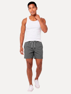 Short Aramis Masculino D'Água Elastico Logo Cinza Escuro