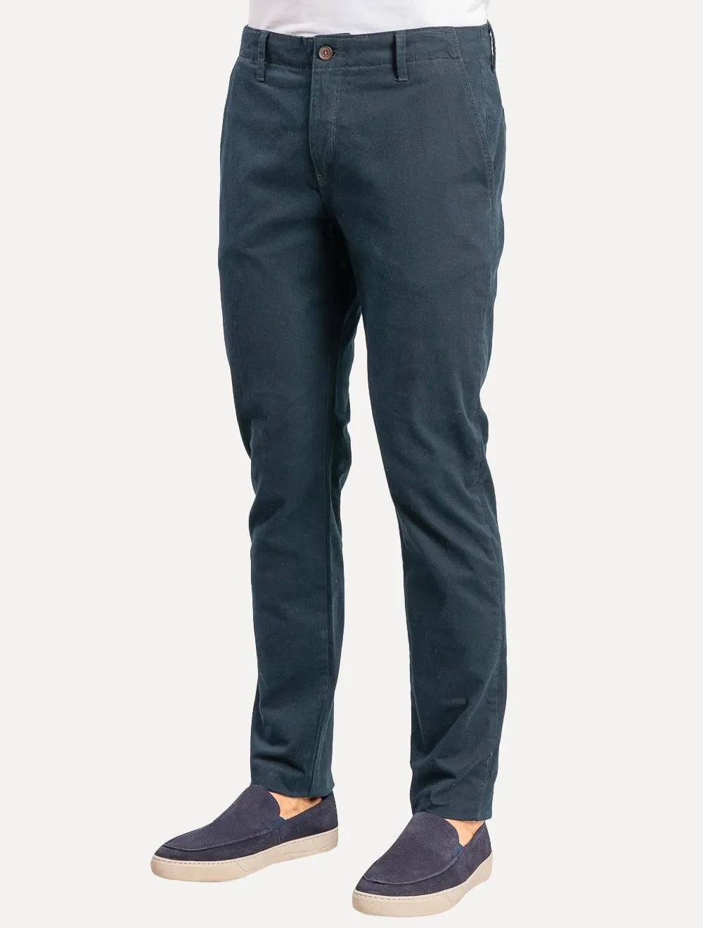Calça Sergio K Masculina Chino Sarja Elastano Azul Marinho